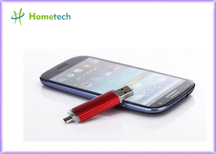 OEM Mobile Phone USB Flash Drive , Micro Dual Port USB Flash Drive With Micro Usb For Android