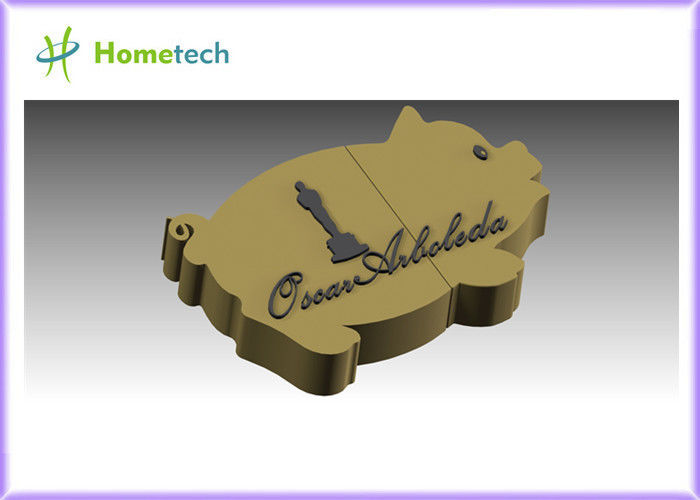 Innovative Design Custom 256MB-128GB Cute PVC Material yellow pig USB Flash Drive
