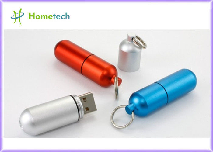 Promotion Key Chain 512MB - 32GB Cylinder Silver / Blue / RED / Encryption Metal Thumb Drives