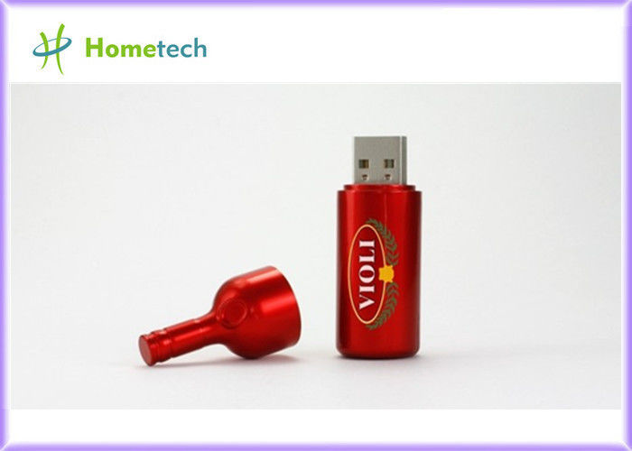 Metal Bottle USB Flash Drive 16GB , Wine Bottle USB Flash Disk 16GB