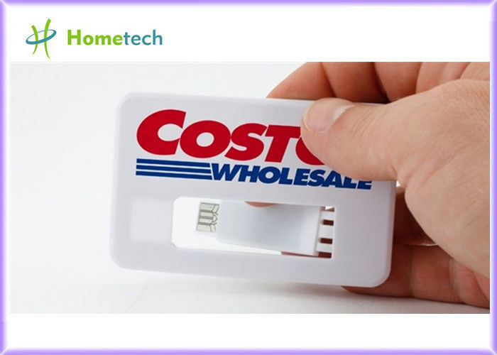 White Business Card USB Memory Disk full Color Logo , Real Storage 4GB Credit Card USB 2.0