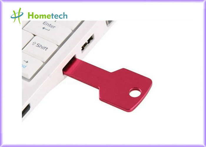 8GB 16GB 32GB Metal Sliver Key Shape USB drives Aluminium USB Flash Drive 8-15MB/S