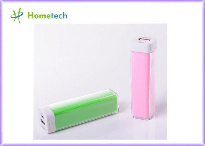 Pink Rechargeable Lipstick Power Bank / Portable Mobile Power Bank 2200mAh