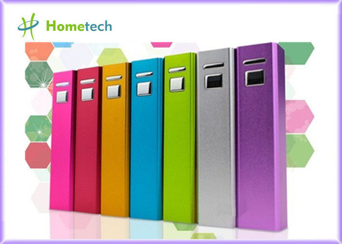 Colorful Lipstick Power Bank 2600 mah , Mobile Phone Portable Power Pack