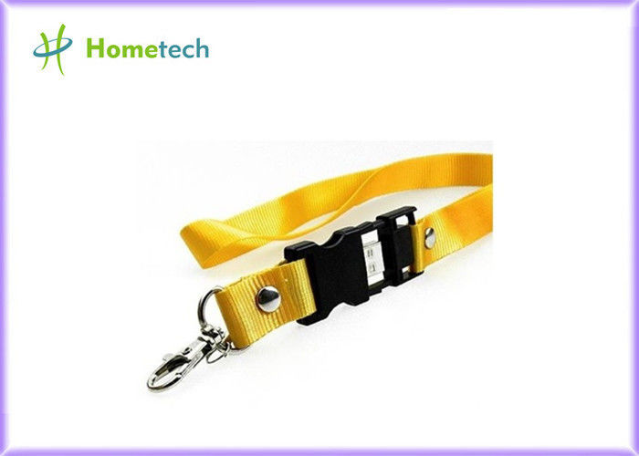 Custom colors promotional Lanyard USB Flash Drives 4GB / 8GB for Students of the University
