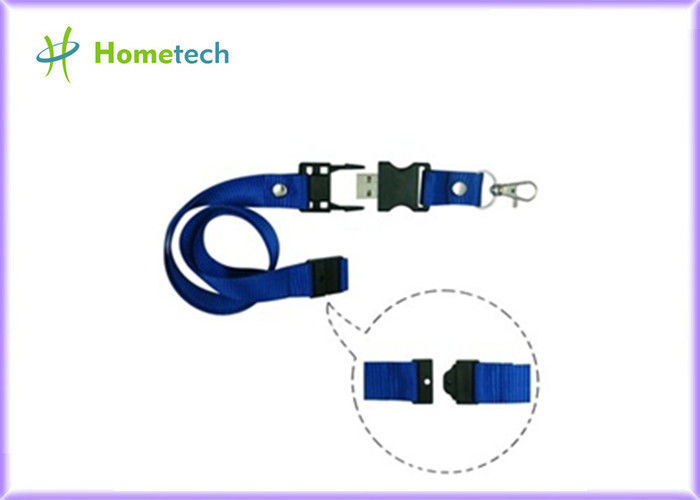8gb / 16gb Blue Lanyard USB Flash Drives High Capacity for the teaching staff or student  of a school