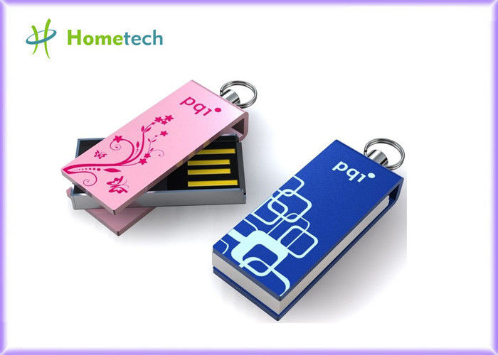 Mini Pink Twist USB Sticks , Logo Laser Engraved Gifts USB Sticks