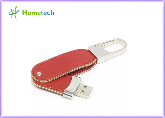 Key Chain Leather USB Flash Disk / Flash Memory Stick Pen Thumb Drive