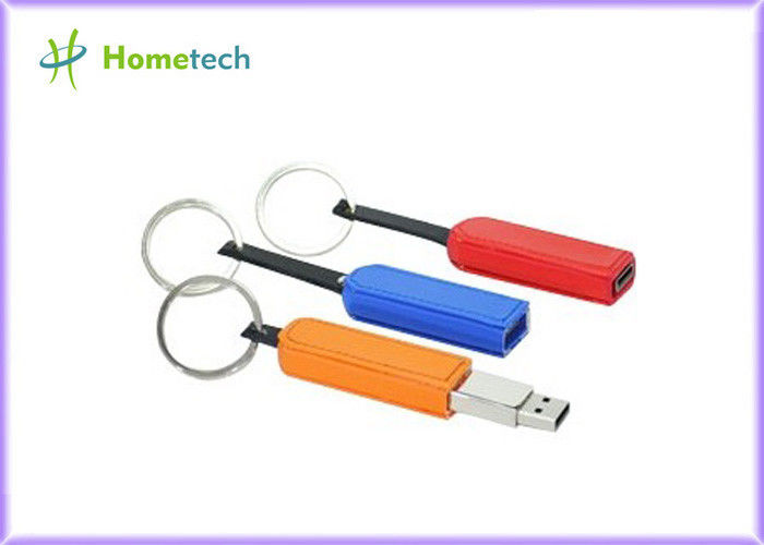 Orange High Grade Leather USB Flash Disk USB Key Password Traveler