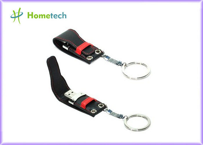 Rectangle Leather USB Flash Disk USB 2.0 Personalized For Student