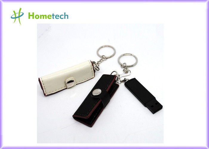 Retail Genuine 32GB Rectangle Leather USB Flash Disk Pen Drive Memory Stick