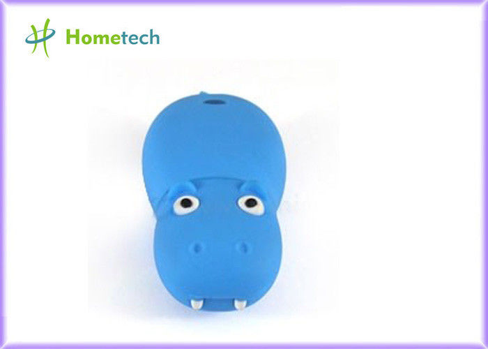 3D Animal Blue Cartoon USB Flash Drive 1GB for Student , Customize
