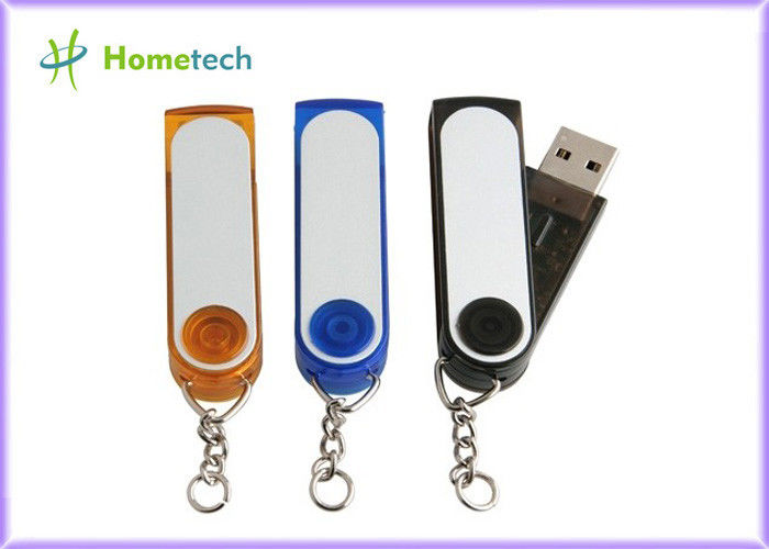 Transparent Plastic Twist USB Sticks Personalized with keychain