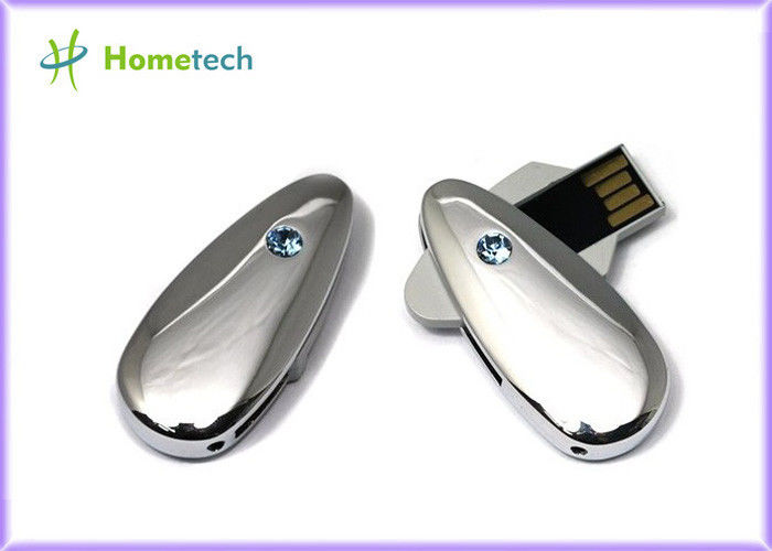Metal / Crystal Twist USB Sticks , Engraved 4G 8G Gifts USB Sticks