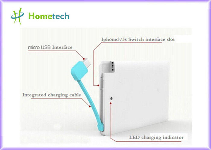 Credit Card Sized Power Bank 2200mAh External Battery Pack Charger