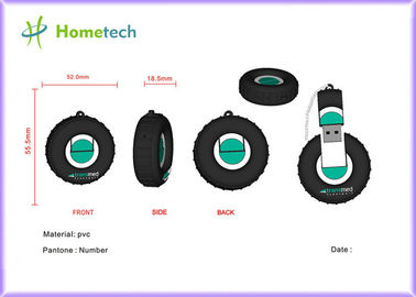 PVC Tyre Customized USB Flash Drive Pocket 8GB High Speed 2.0