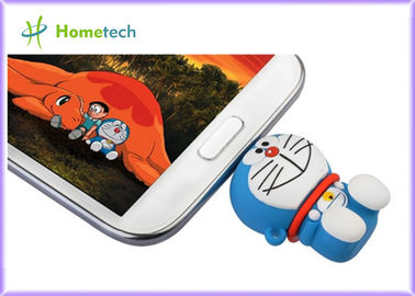Rubber PC / Android OS 	Cell Phone USB Flash Drive , PVC OTG Thumb Drive Pink Green