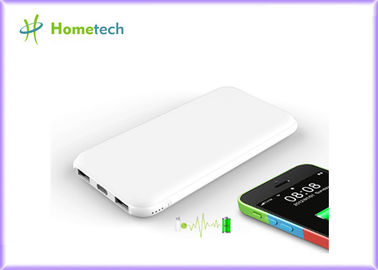 Ultra Thin portable 2 charging ports compact power bank 10000mAh Li - polymer battery