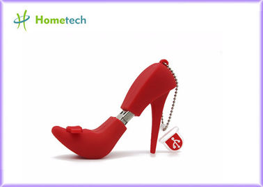 2.0 High heeled shoes personalised small USB Flash Memory Disk , Fashion 2D 3D shoes Customize PVC 16GB Cartoon USB KEY