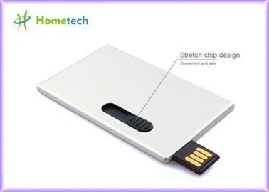 Ultra thin aluminum alloy business card usb flash drive promotional gifts