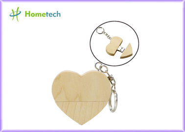 64GB 32GB 16GB 8GB 4GB Heart Wooden USB Flash Drive for wedding gift