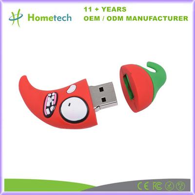 Cartoon Hot Pepper/Fruit Model Cute Customized USB Flash Drive 8GB 16GB 32GB PVC Pen Drive