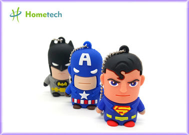 Hero Series Cartoon Usb Flash Memory , Usb 2.0 Memory Stick Pvc Or Soft Plastic Material