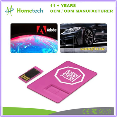 Custom Full Color Printed Business Card USB Flash Drive Plastic Pendrive Popular Advertising Memory Stick
