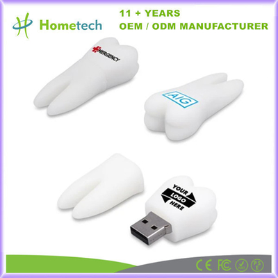 Cute Tooth Shape Flash Drives Storage USB 2.0 Interface U Disk Memory Stick 16G For Kids Gift