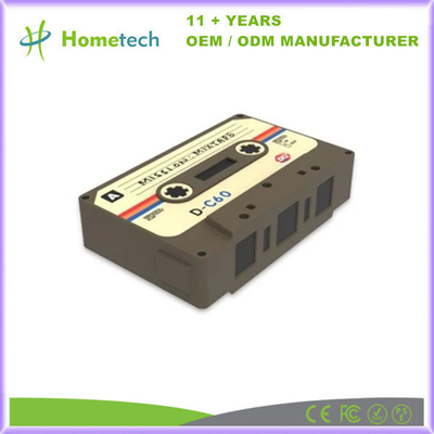 Portable USB Flash Drive 16GB USB Memory Stick with Gift Box in Audio Cassette Shape