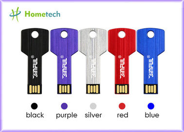 Aluminium alloy Key Usb Memory Stick , Silver Waterproof Memory Key pendrive
