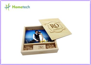 Maple And Walnut Custom Wood Flash Drives Photo Album Shape For Wedding Gifts