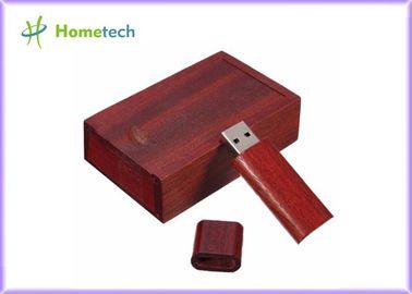 Rectagnel Style USB Flash Drive Recorder Coulor Print With Walnut Wood Box
