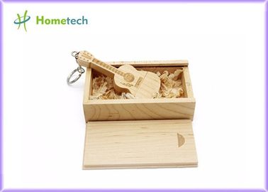 Guitar Custom Wood USB Drives 8GB / 16GB Environment Friendly Wth Music Studio Logo
