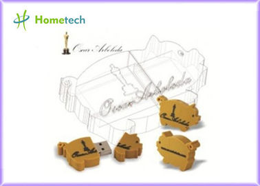 Innovative Design Custom 256MB-128GB Cute PVC Material yellow pig USB Flash Drive