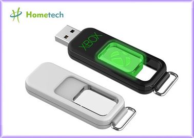 Non Cap Type Plastic USB Flash Drive Toshiba / Samsung Hip With Acrylic 3D Laser Inside