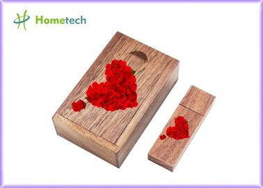 Logo Engaved Usb Wooden Memory Sticks U Disk 5-15MB/S Reading Speed For Wedding