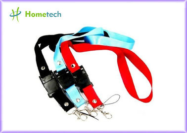 High quality gifts promotional printed lanyard neck strap USB flash drive for factory workers