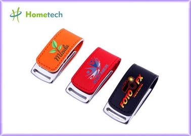 Customer Logo Leather USB Memory Stick Flash Drive Pendrive 16GB 32GB 64GB
