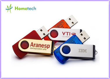 Red Swivel Twist USB Sticks 128MB / 1GB Engraved with Custom Logo