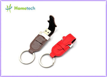 Circular rings Grey Leather USB Flash Disk Portable Password Traveler