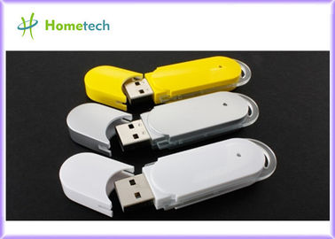 Yellow / White Plastic USB Flash Drive , Pen Drive Memory USB Disk