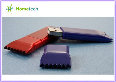Blue Rectangle Plastic USB Flash Drive / usb flash drive keychain