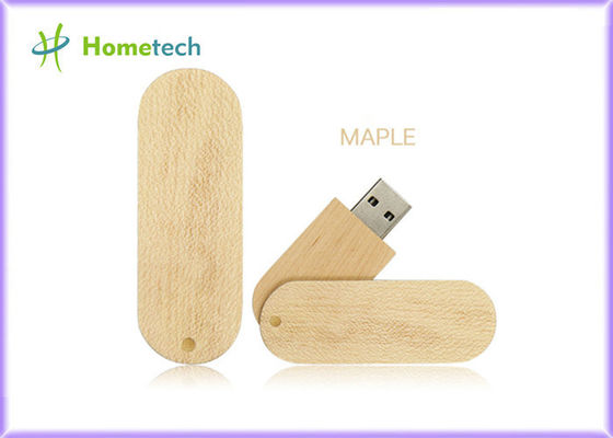 OEM Logo Maple Wooden USB Flash Drive 4GB 8GB 16GB Capacity For Smart Device