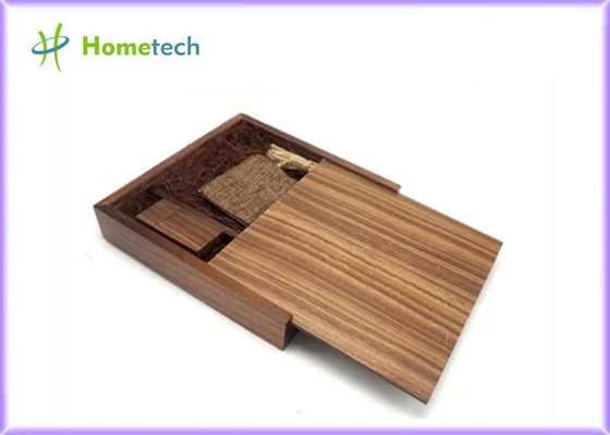 Walnut Album Wood USB 2.0 32GB Eco-friendly Box Engraved Wooden Multifunctional Pendrive Usb Photo Print Gift Box