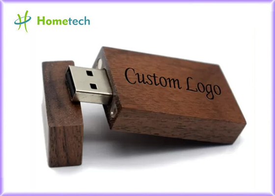 Engraved USB 2.0 EPS 128GB 64GB 10MB/S Wooden Flash Drive FCC