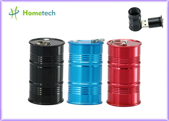 Oil Bucket Shape Metal Thumb Drive , Flash Drive Memory 4GB 16GB Key Pendant USB