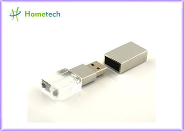 16GB Transparent Crystal Heart Shaped Usb Flash Drive With Led Light Inside yoru own logo engaved